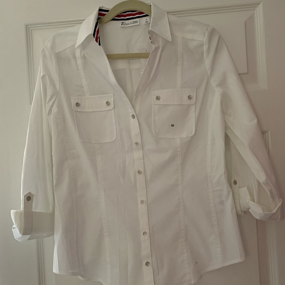 Stretch secret snap shirt